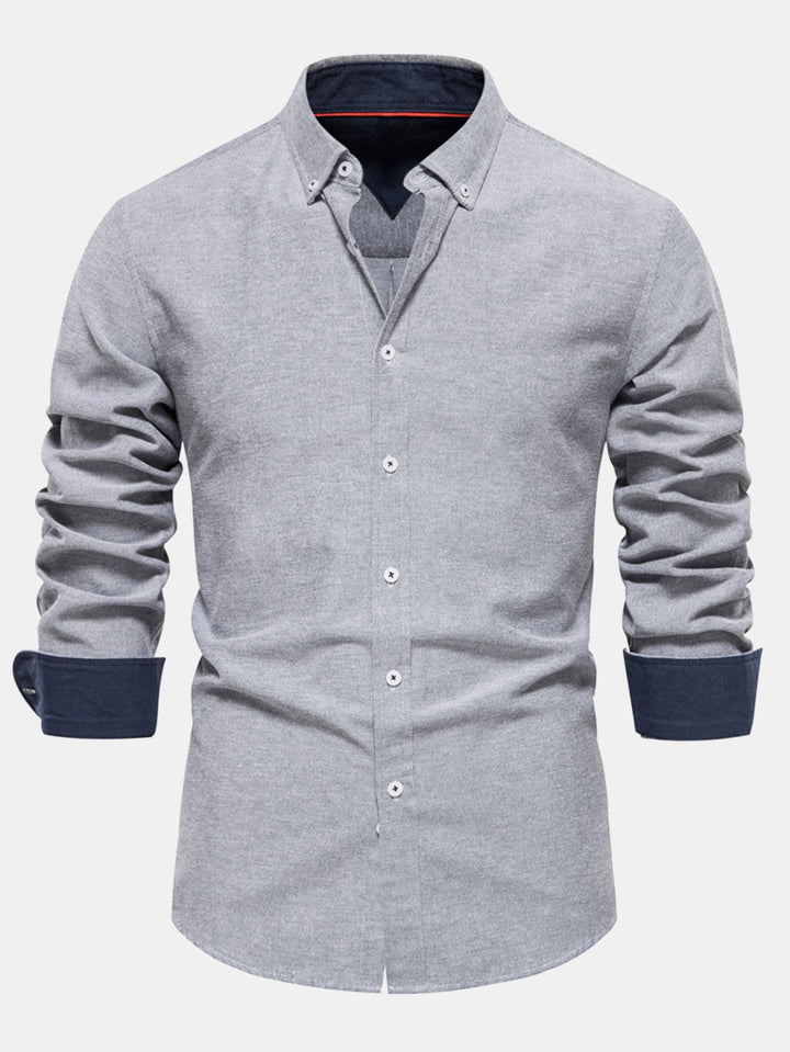 Chemise Oxford à manches longues avec boutons
