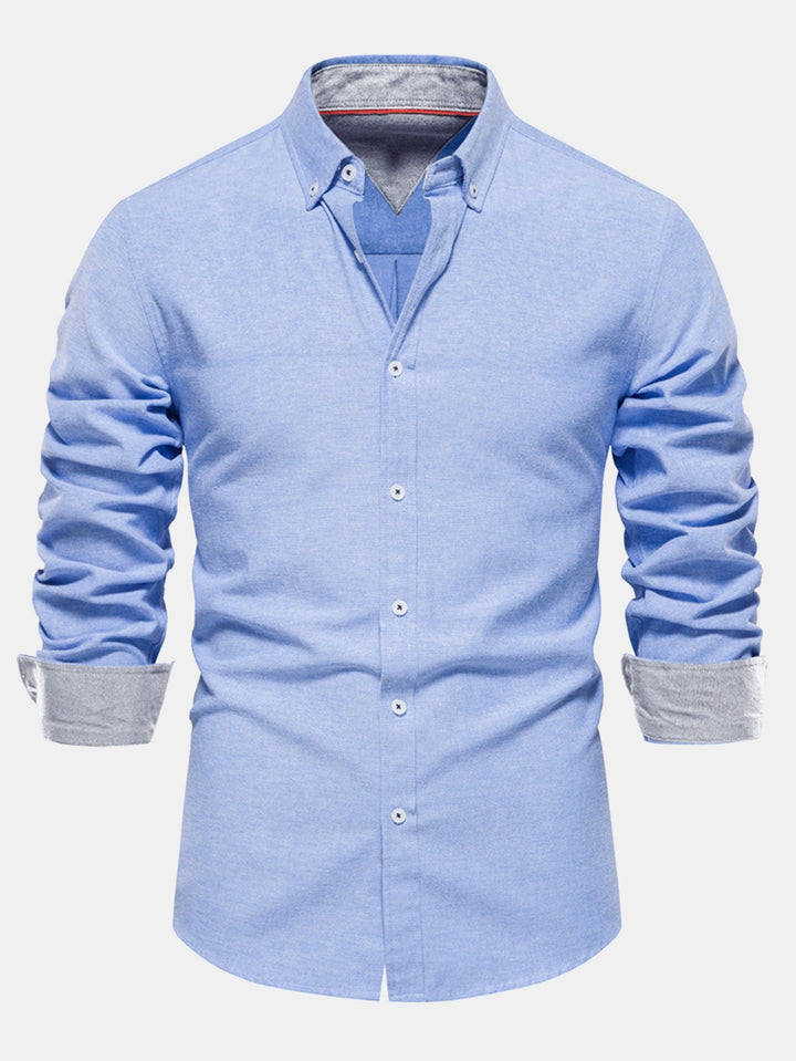 Chemise Oxford à manches longues avec boutons
