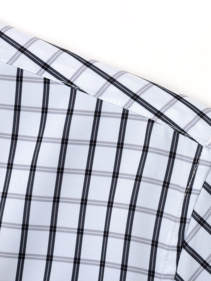 Chemise à carreaux à manches longues avec boutons & Pantalon droit à taille élastique