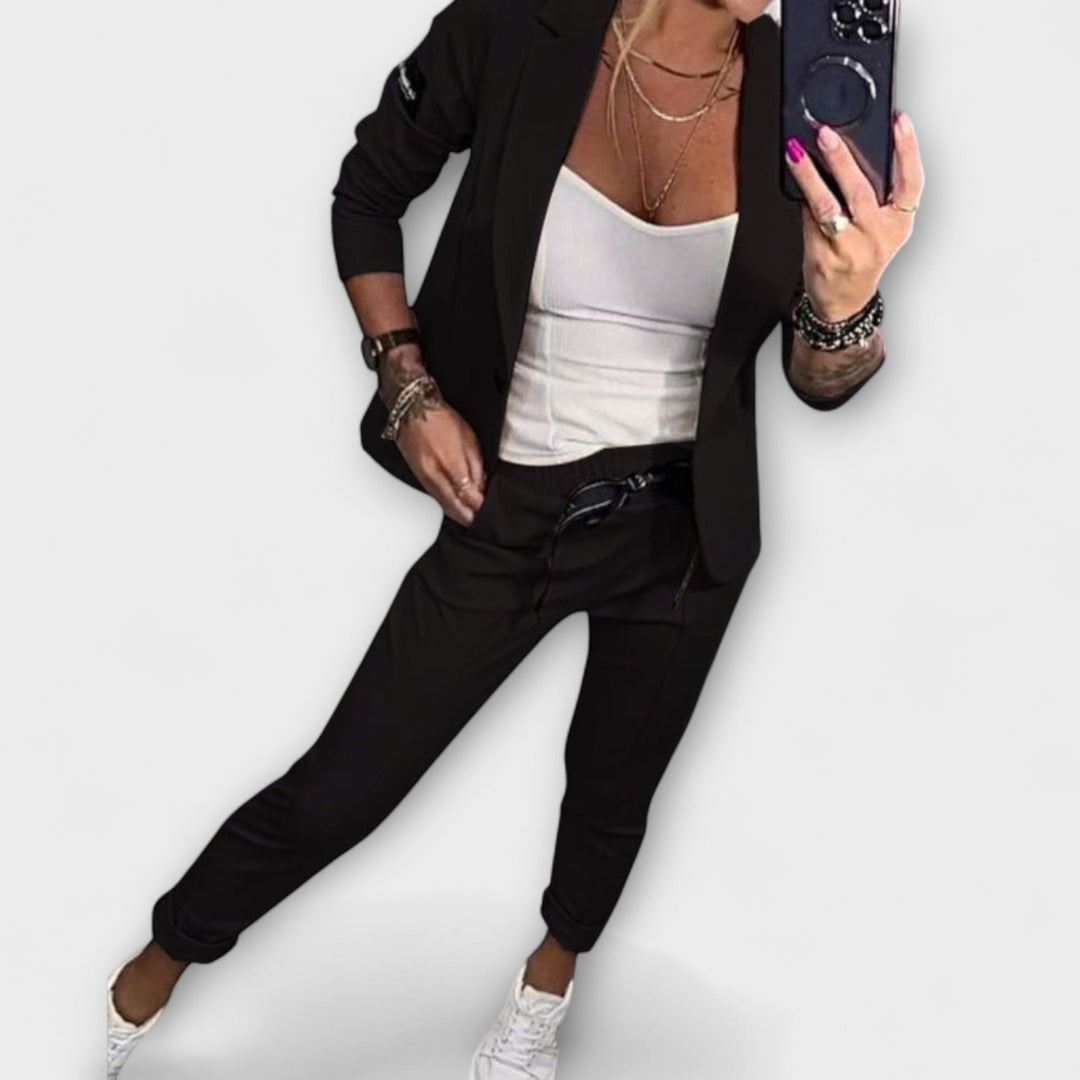 Malou - Ensemble Coordonné de Top, Veste et Pantalons