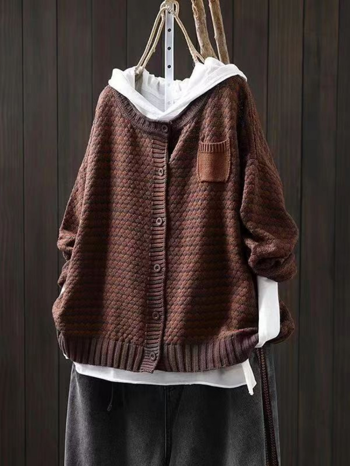 Seliora™ - Cardigan en Tricot Texturé