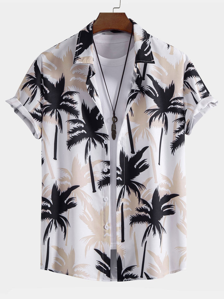 Palm Tree Imprimer Butt Up Shirts et Swim Shorts
