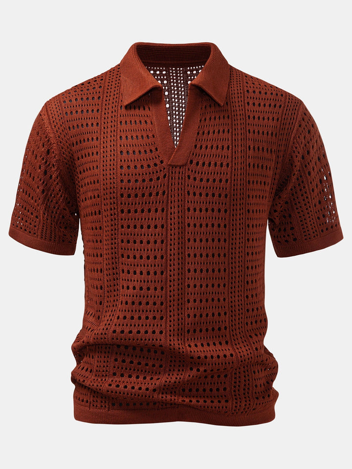 Chemise Polo à col en V avec crochet