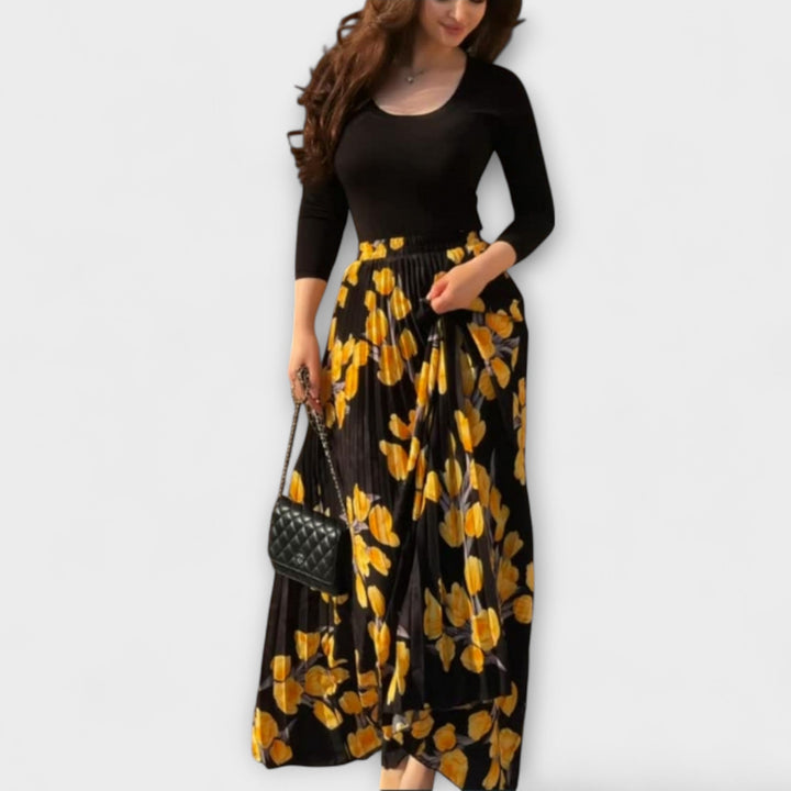 Violette - Ensemble Jupe Plissée et Top