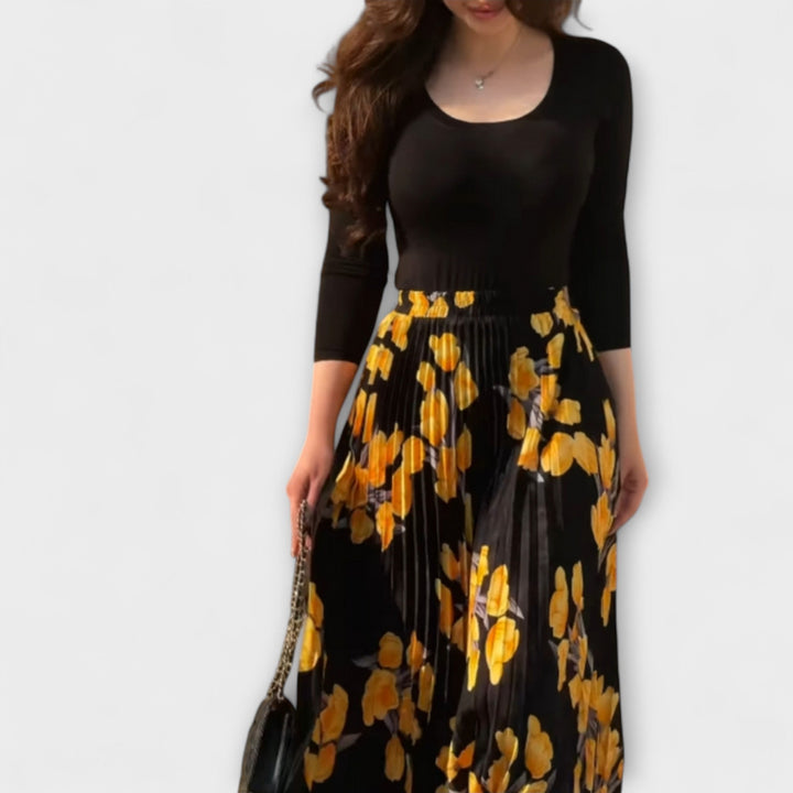 Violette - Ensemble Jupe Plissée et Top