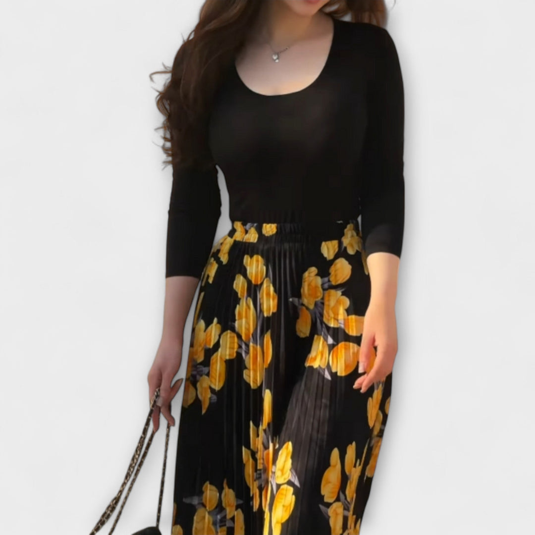 Violette - Ensemble Jupe Plissée et Top