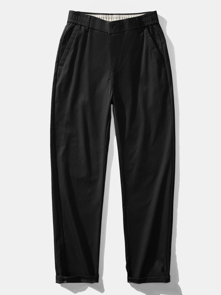 Pantalon droit à taille élastique