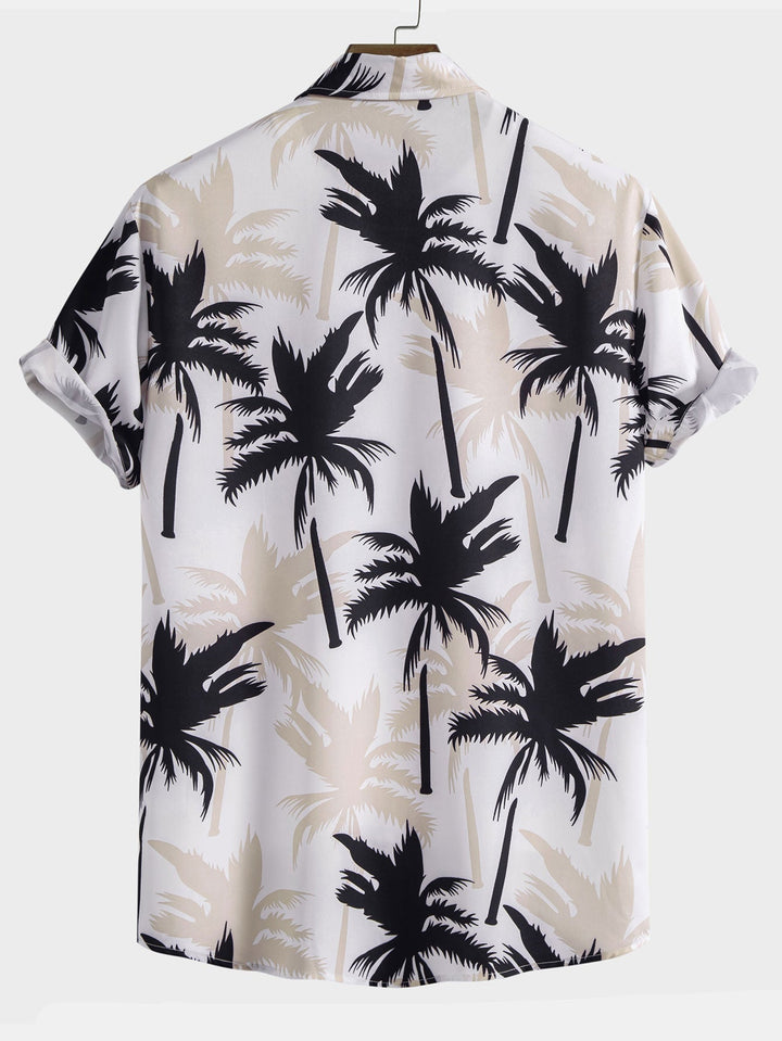 Palm Tree Imprimer Butt Up Shirts et Swim Shorts