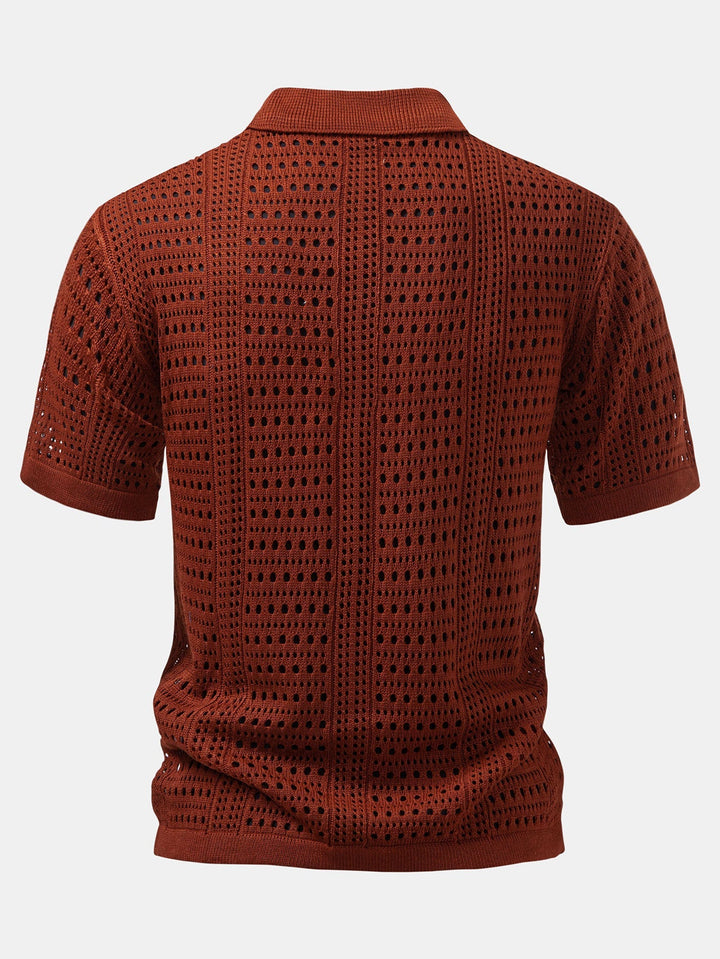 Chemise Polo à col en V avec crochet