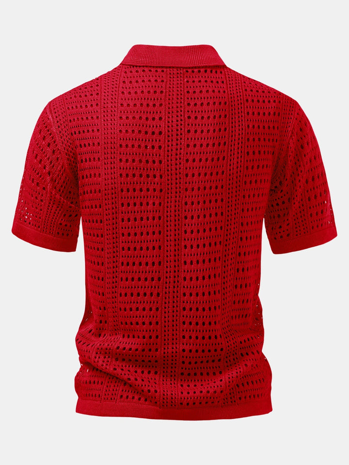 Chemise Polo à col en V avec crochet