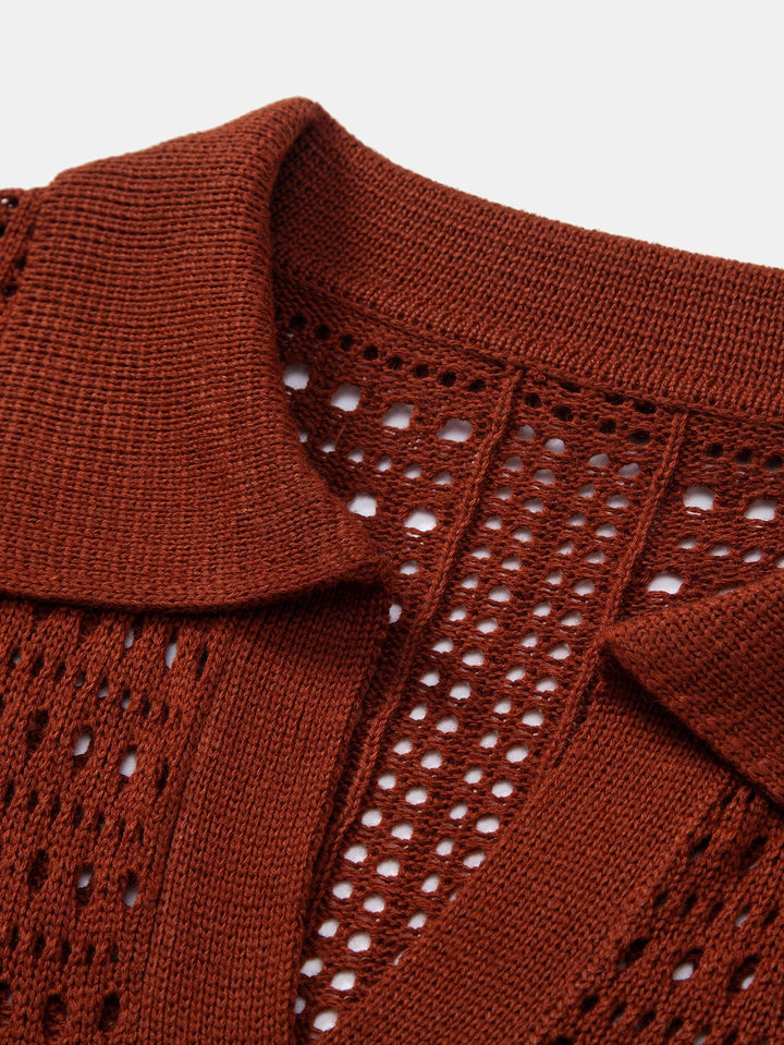 Chemise Polo à col en V avec crochet