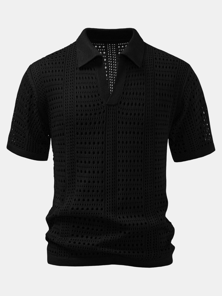 Chemise Polo à col en V avec crochet