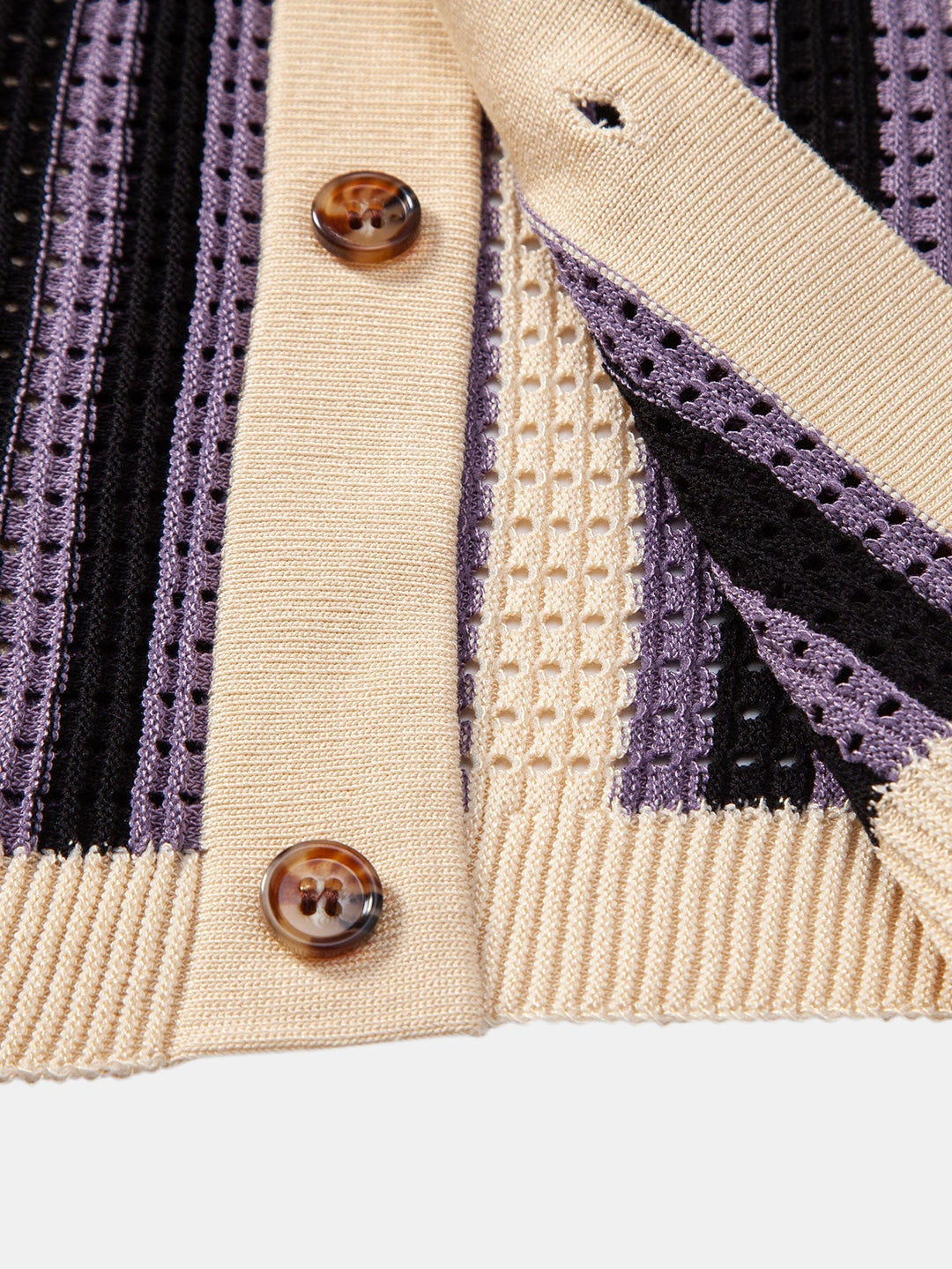 Chemise en crochet à œillets rayés