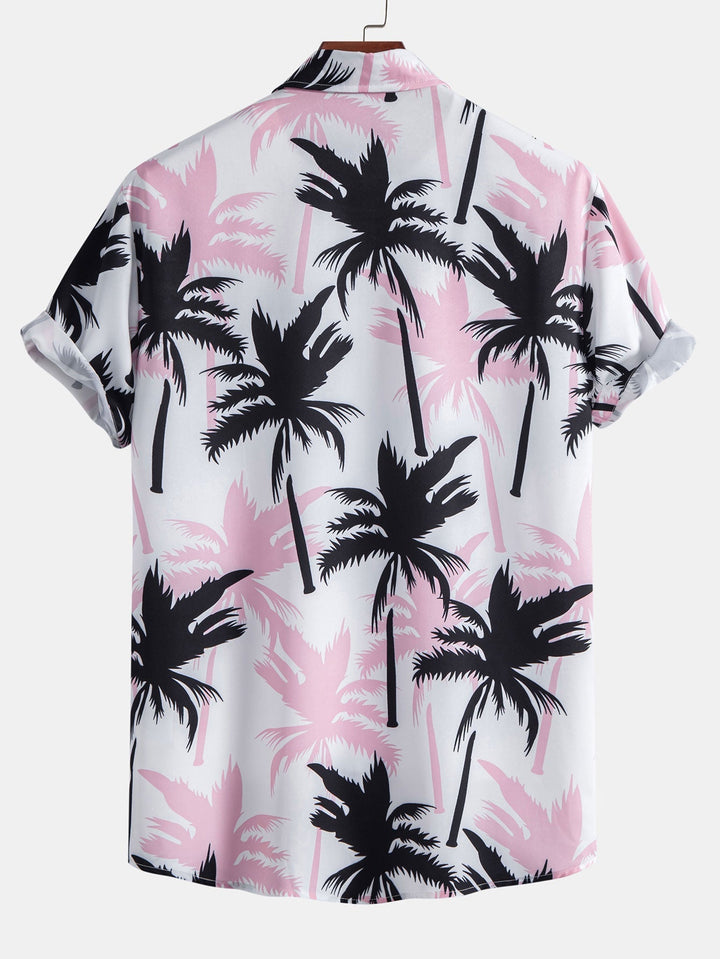 Palm Tree Imprimer Butt Up Shirts et Swim Shorts
