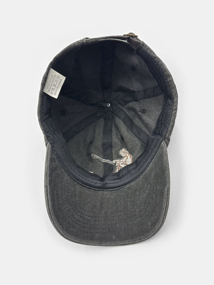 Casquette de baseball lavée brodée de pêche interactive