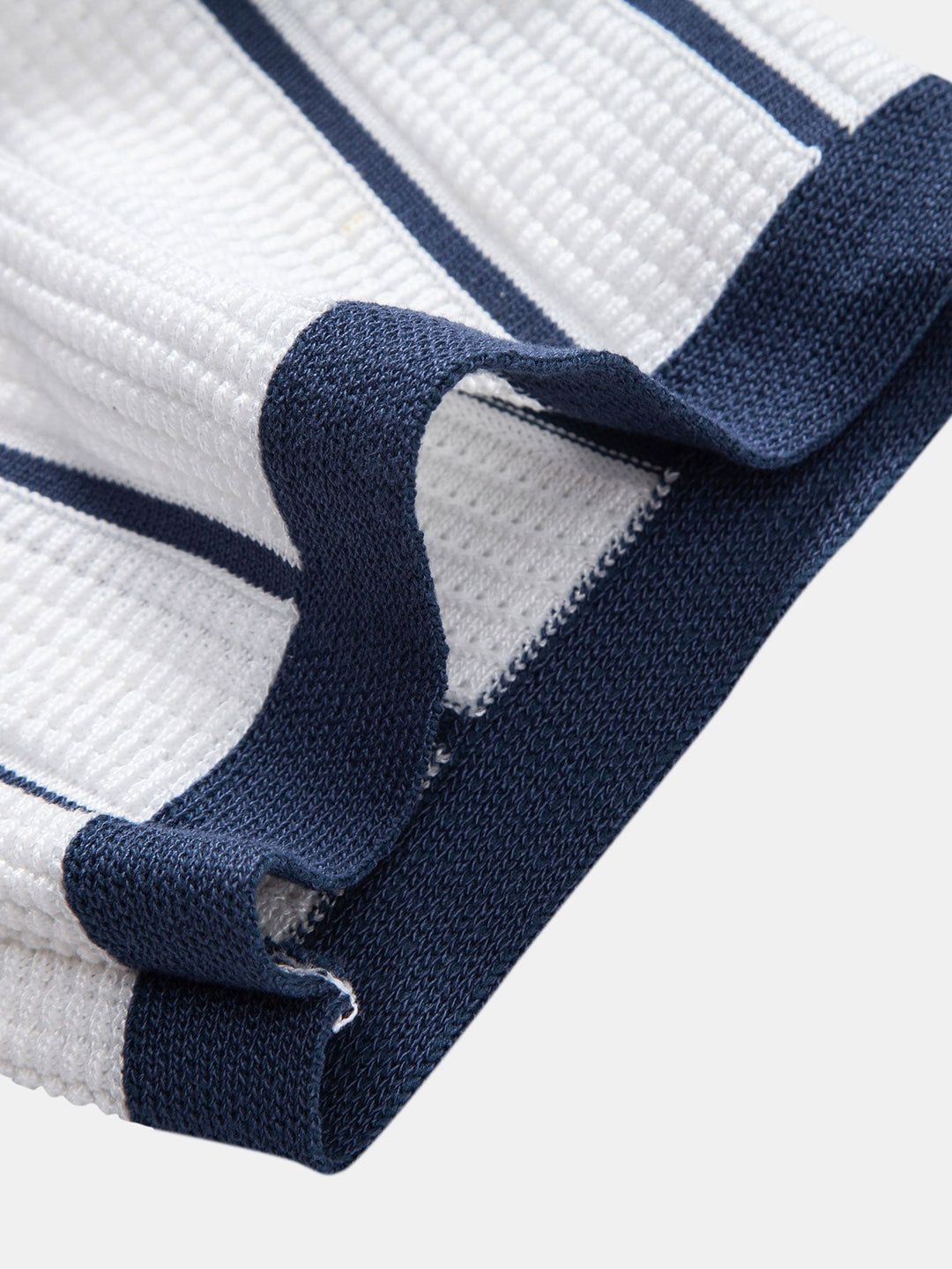 Chemise à boutons en maille rayée