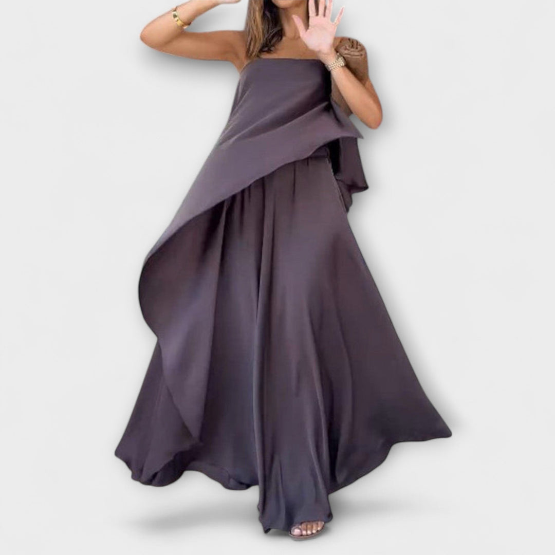 Ruby - Top Bandeau Sans Manches et Jupe Chic