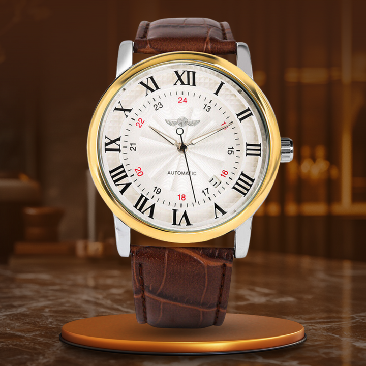 Mode Luxe Cuir Automatique Complète Montre™ - Olsen & Olsen