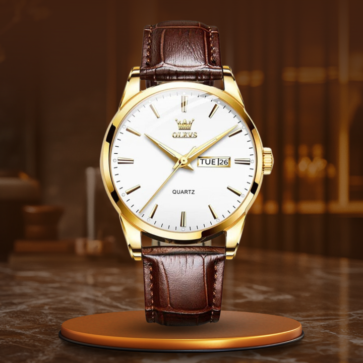 Montre en cuir d'affaires de luxe™ Olsen & Olsen