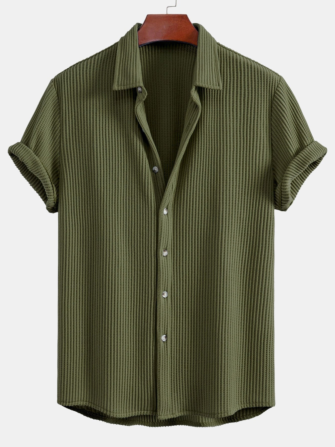 Chemise boutonnée à la gaufre