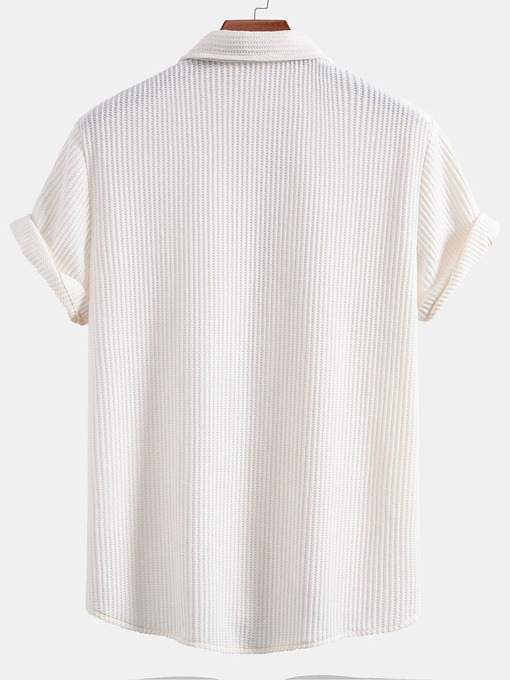 Chemise boutonnée à la gaufre