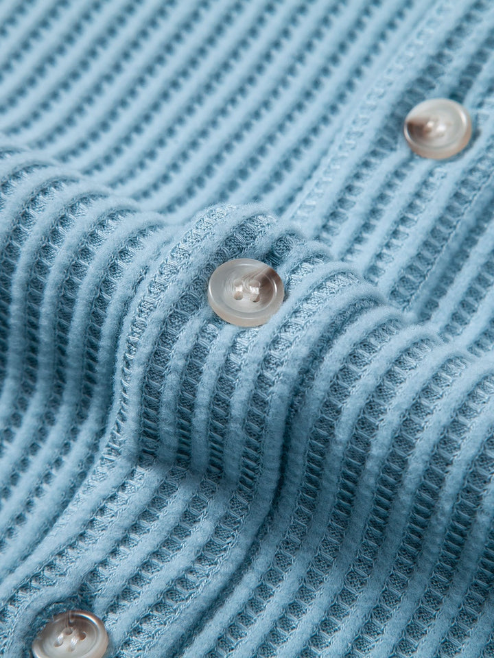 Chemise boutonnée à la gaufre