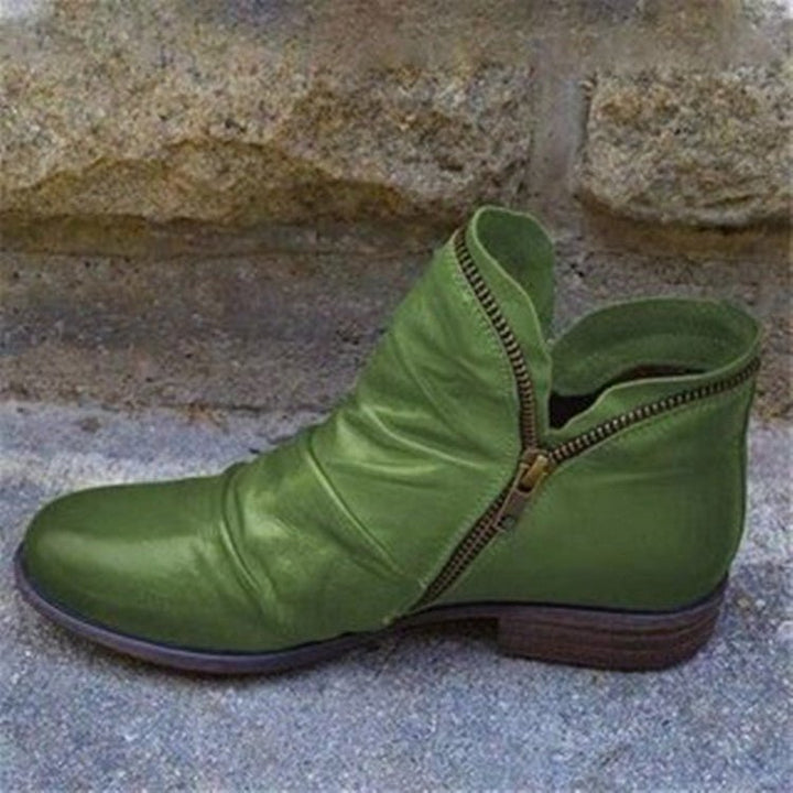 Vianne™ - Bottines en cuir avec fermeture éclair