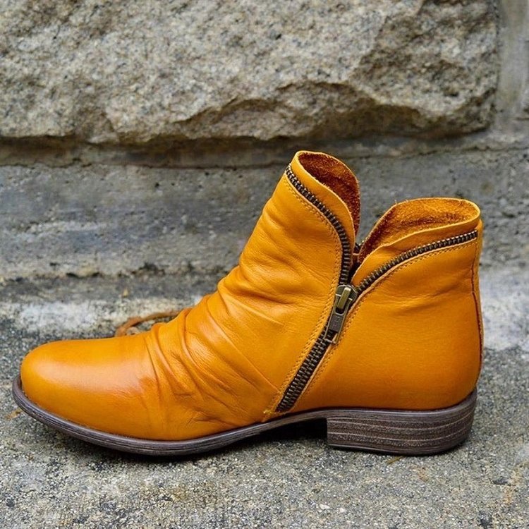Vianne™ - Bottines en cuir avec fermeture éclair